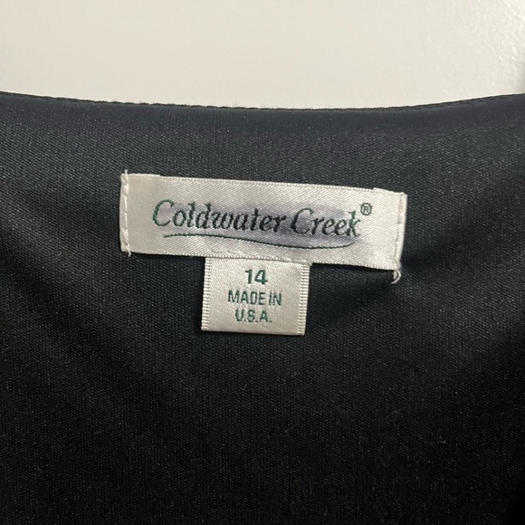 Coldwater creek elegant black dress with matching jacket. Subtle black beading. - Picture 4 of 5